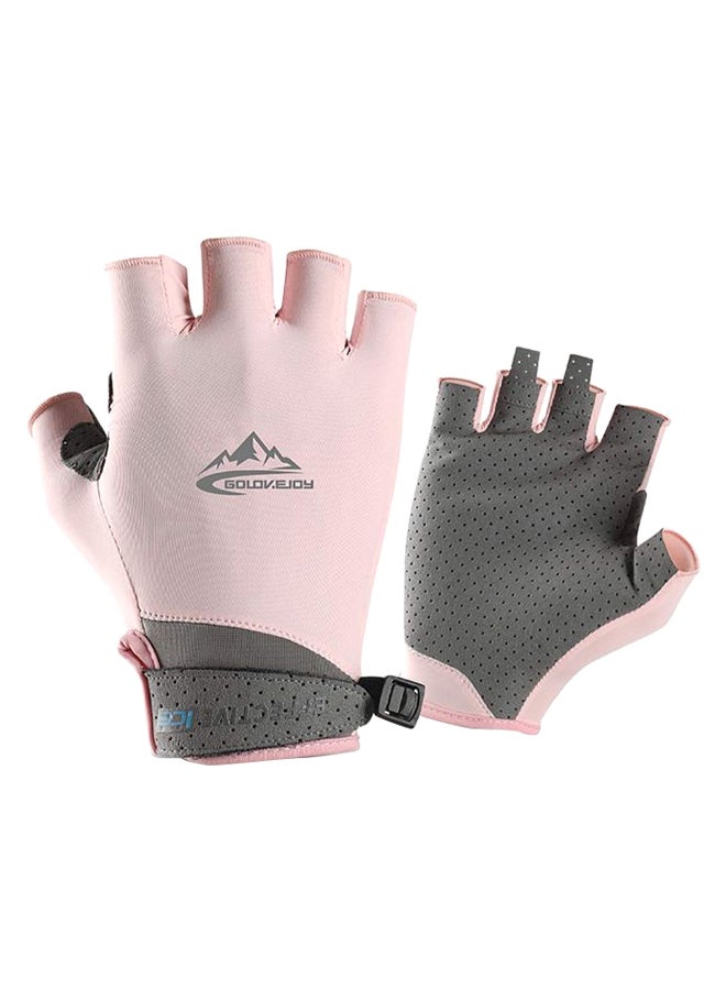 Pair Of Protective Half Finger Golf Glove XL