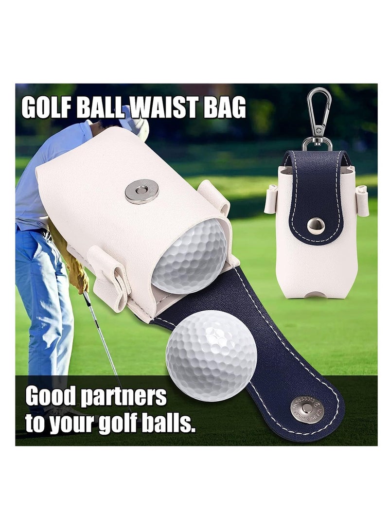 Golf Ball Waist Bag, Lightweight Portable Golf Utility Pouch with Clip, Golf Ball Storage Pocket Golf Tee Bag Utility Pouch Sports Accessories for Golfer