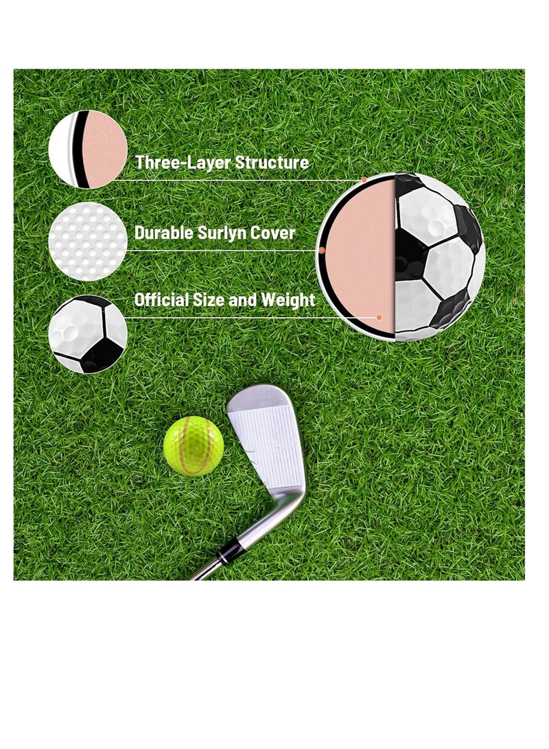 Golf Ball Pack Novelty Funny Cute Golf Balls Best Training Sports Gift for Kids Children and Golfer for Playing Practicing Golf Balls Improve the Fun of Sports