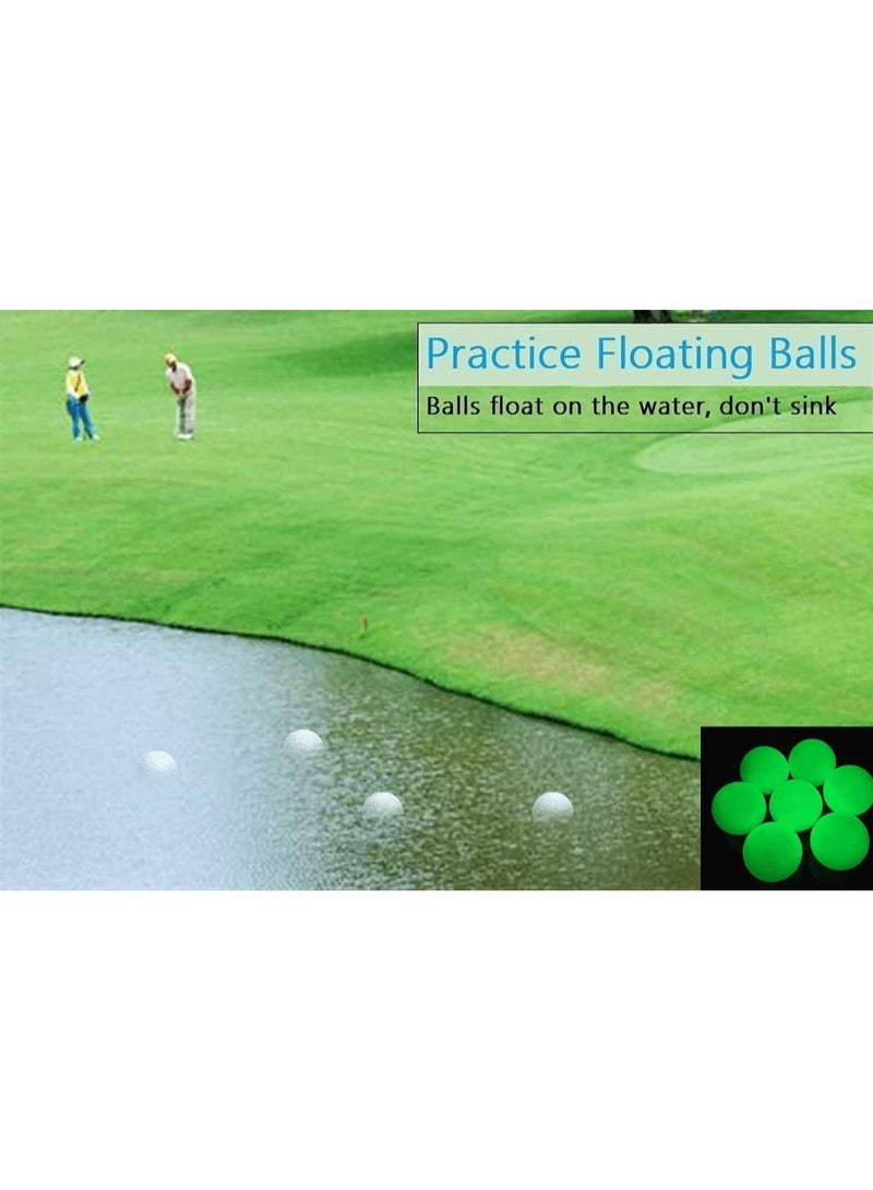 Glow and Floater Golf Ball 6 Pack Luminous Golf Float Ball Night Practice Glow Floating Golf Ball Night Golf Water Golf for Playing Practicing Golf Balls Improve the Fun of Sports