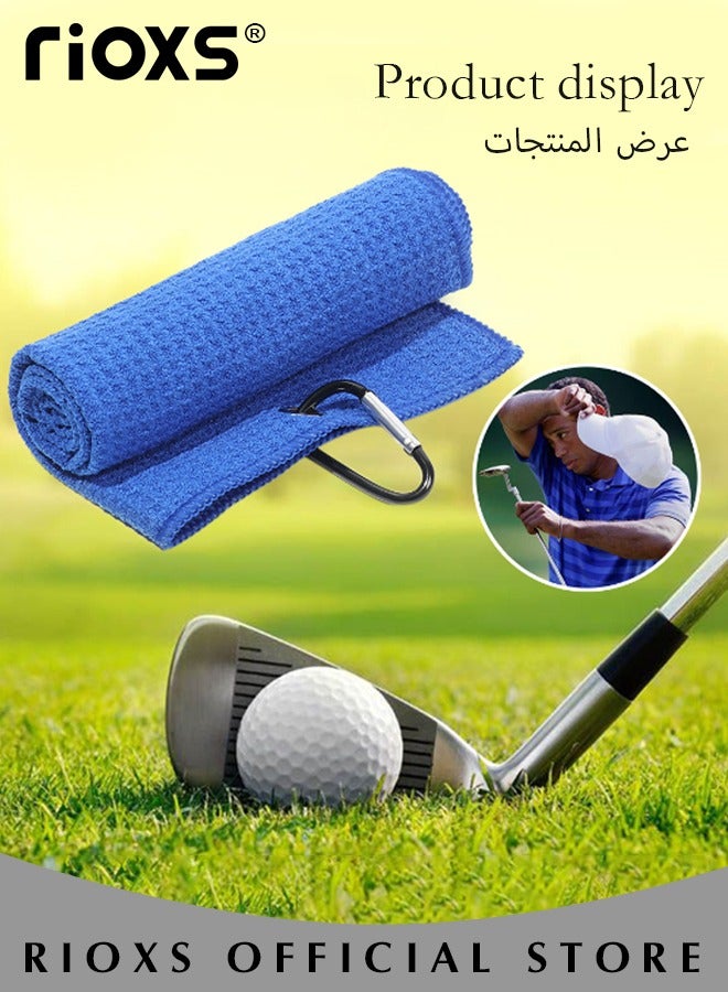 Golf Cleaning Kit-4 Pcs Golf Microfiber Towel+Golf Grooves Head+Multi-Purpose Cleaning Brush+Foldable Golf Divot Tool Foldable Golf Divot Tool Accessories,Golf Gifts For Men