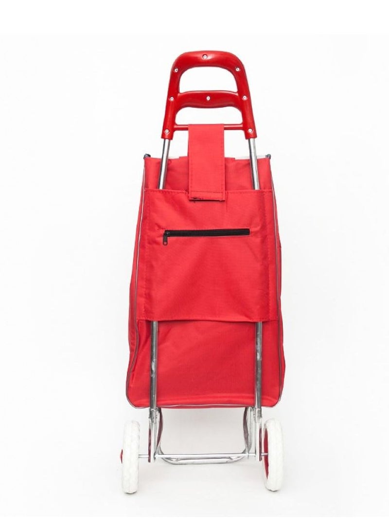 Eco-Friendly Shopping Cart Trolley Recycling Use Shipping Bag Portable Easy Folding Shopping Bag Red