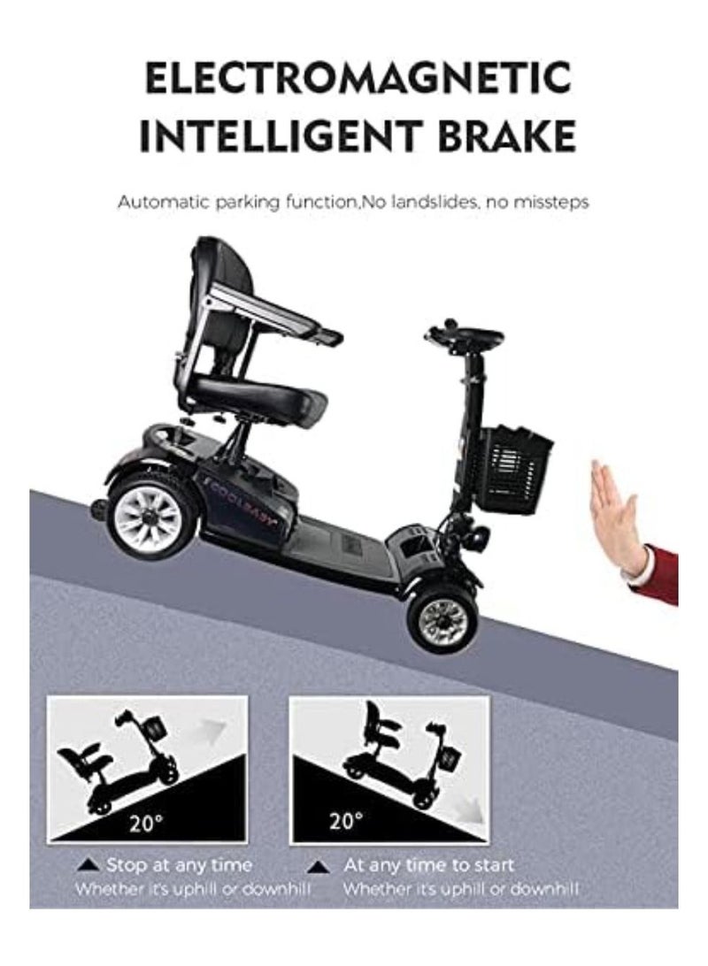 COOLBABY Golf Cart Electric Golf Carts Adult Mobility Scooter Trolley 8inch Tire 4 Wheels Electric Folding Golf Scooter for Parents