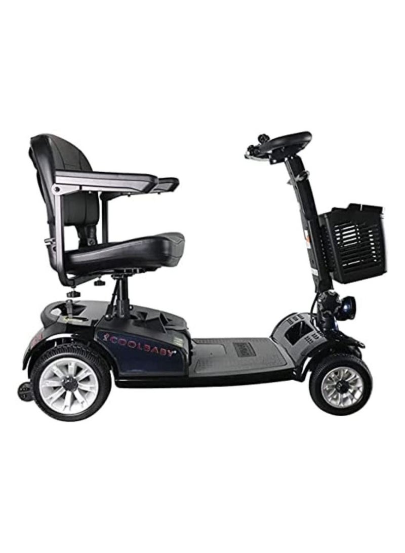 COOLBABY Golf Cart Electric Golf Carts Adult Mobility Scooter Trolley 8inch Tire 4 Wheels Electric Folding Golf Scooter for Parents