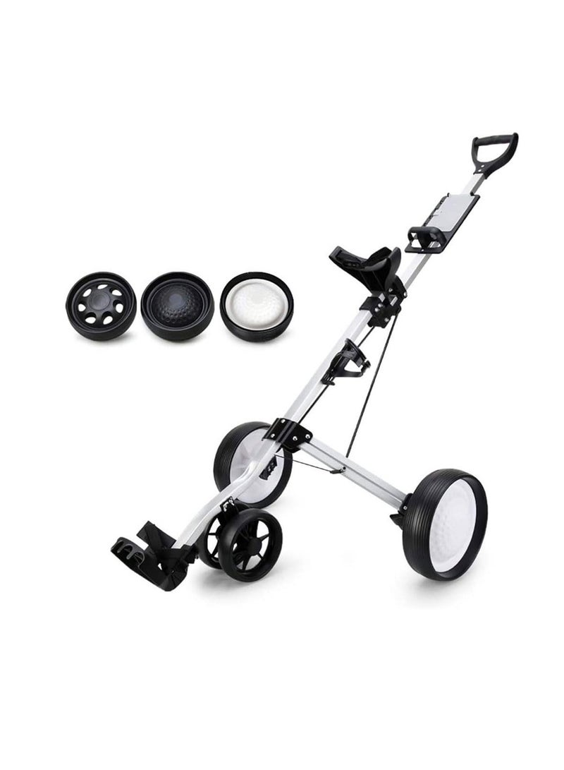 Golf Pull Cart Wheel Folding Push Cart Trolley for Golf Club Bag