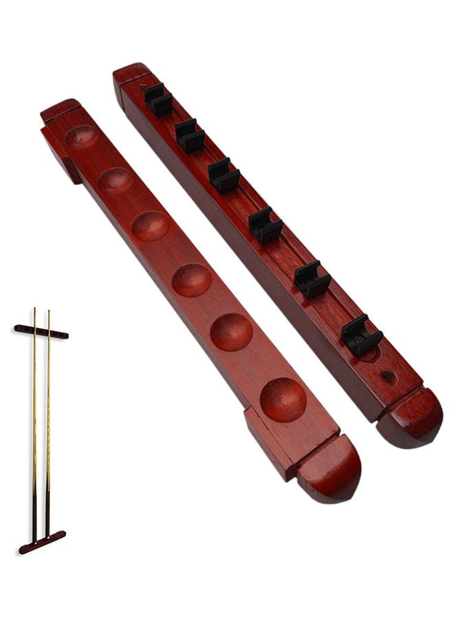 2-Piece Wooden Billiard Cue Holder