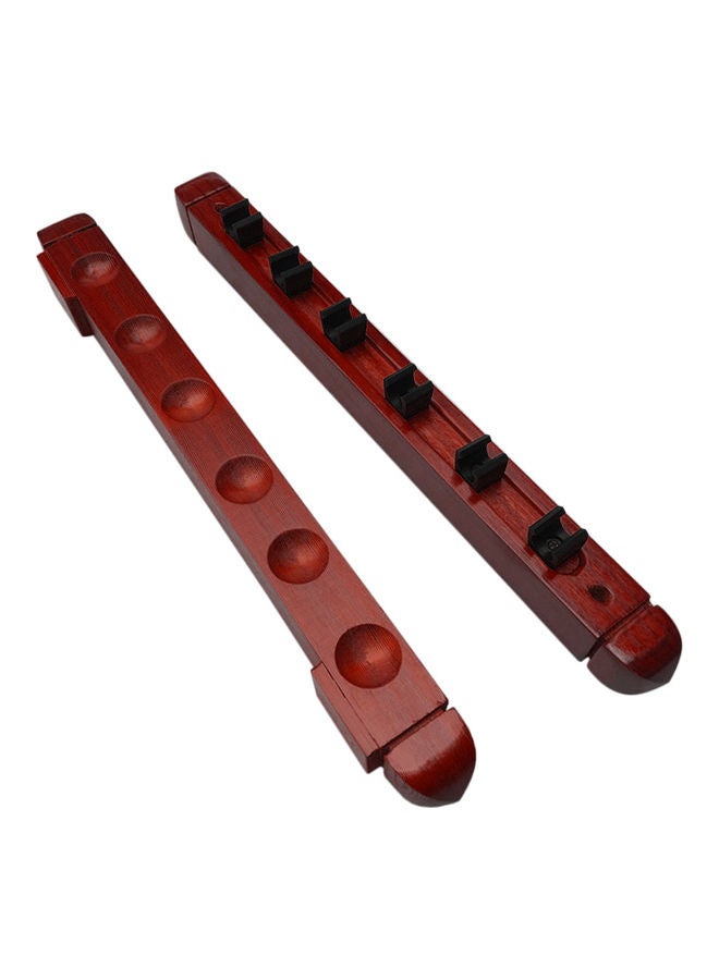 2-Piece Wooden Billiard Cue Holder