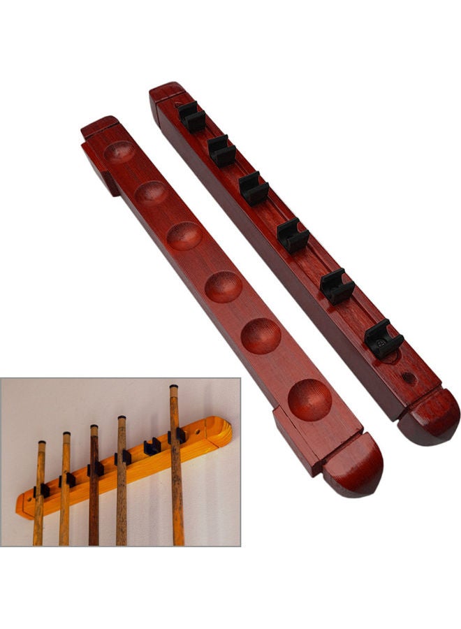 2-Piece Wooden Billiard Cue Holder