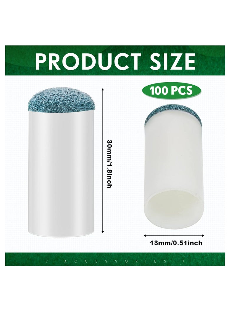 Billiard Cue Tips, 100 Pcs Tips Replacement, Pool Non-Slip Head Replacements, for 9mm, 10mm, 12mm, and 13mm