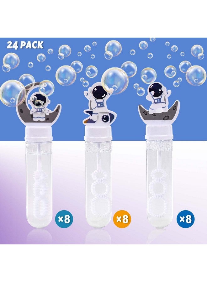 24 Pack Mini Bubble Wands For Kids Space Party Favors Astronaut Bubble Wands Summer Gifts For Boys Girls Space Theme Birthday Party