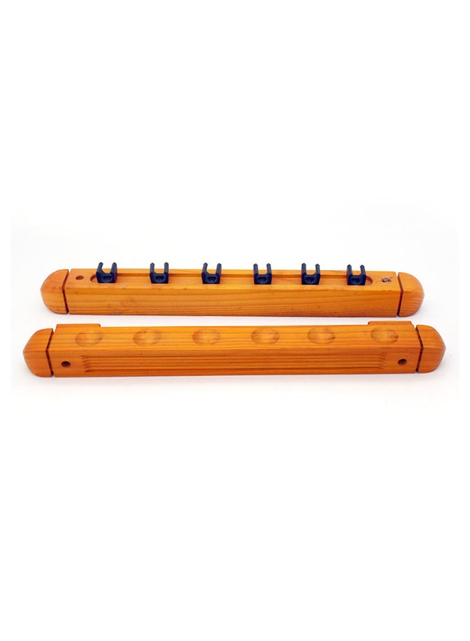 6-Hole Billiard Cue Wall Rack - Keep Your Cues Safe And Organized