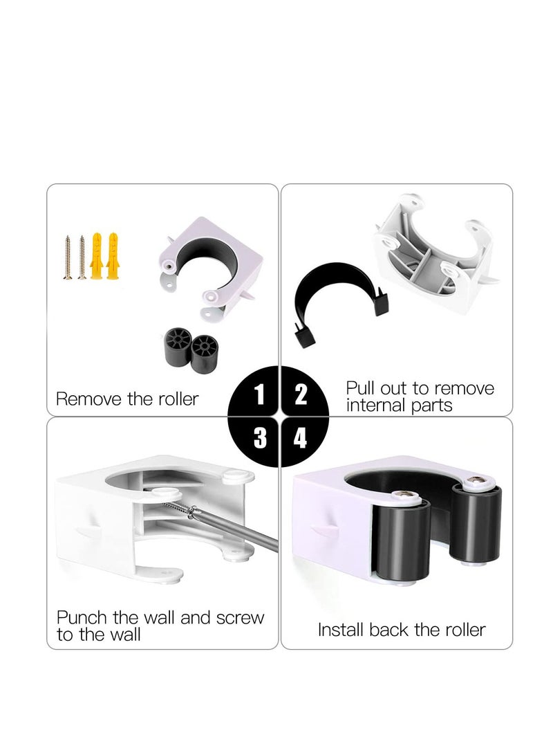 Mountain Bike Parking Buckle Fixed, 2 PCS Indoor Storage Rack for Bicycle with Screw Fitting Bike Wall Mounts, for Bicycles Parking Clip Cycle Hanger Holder, 1.75-2.25In