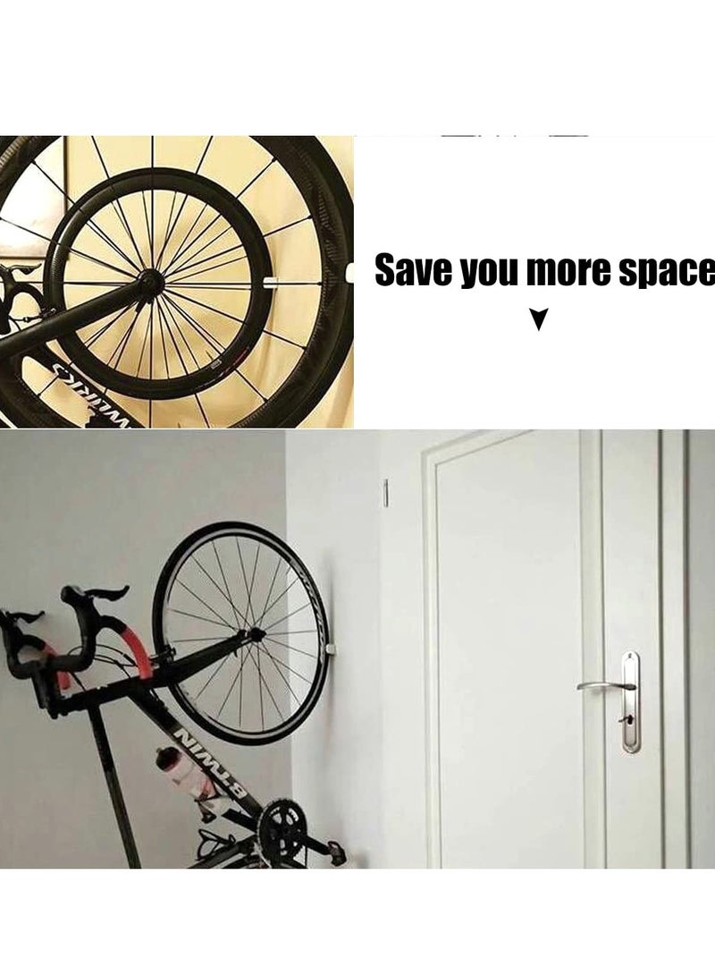 Mountain Bike Parking Buckle Fixed, 2 PCS Indoor Storage Rack for Bicycle with Screw Fitting Bike Wall Mounts, for Bicycles Parking Clip Cycle Hanger Holder, 1.75-2.25In