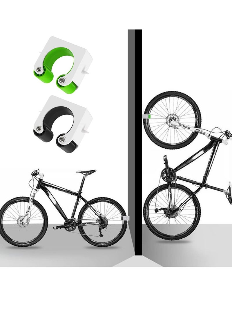 Mountain Bike Parking Buckle Fixed, 2 PCS Indoor Storage Rack for Bicycle with Screw Fitting Bike Wall Mounts, for Bicycles Parking Clip Cycle Hanger Holder, 1.75-2.25In