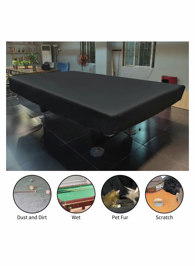 Billiard Pool Table Cover, 7/8/9 Foot Waterproof&Tearproof Cover for with Storage Bag, Indoor Outdoor All Season Sun Rain Snow Dust Protection Snooker Covers (7ft)