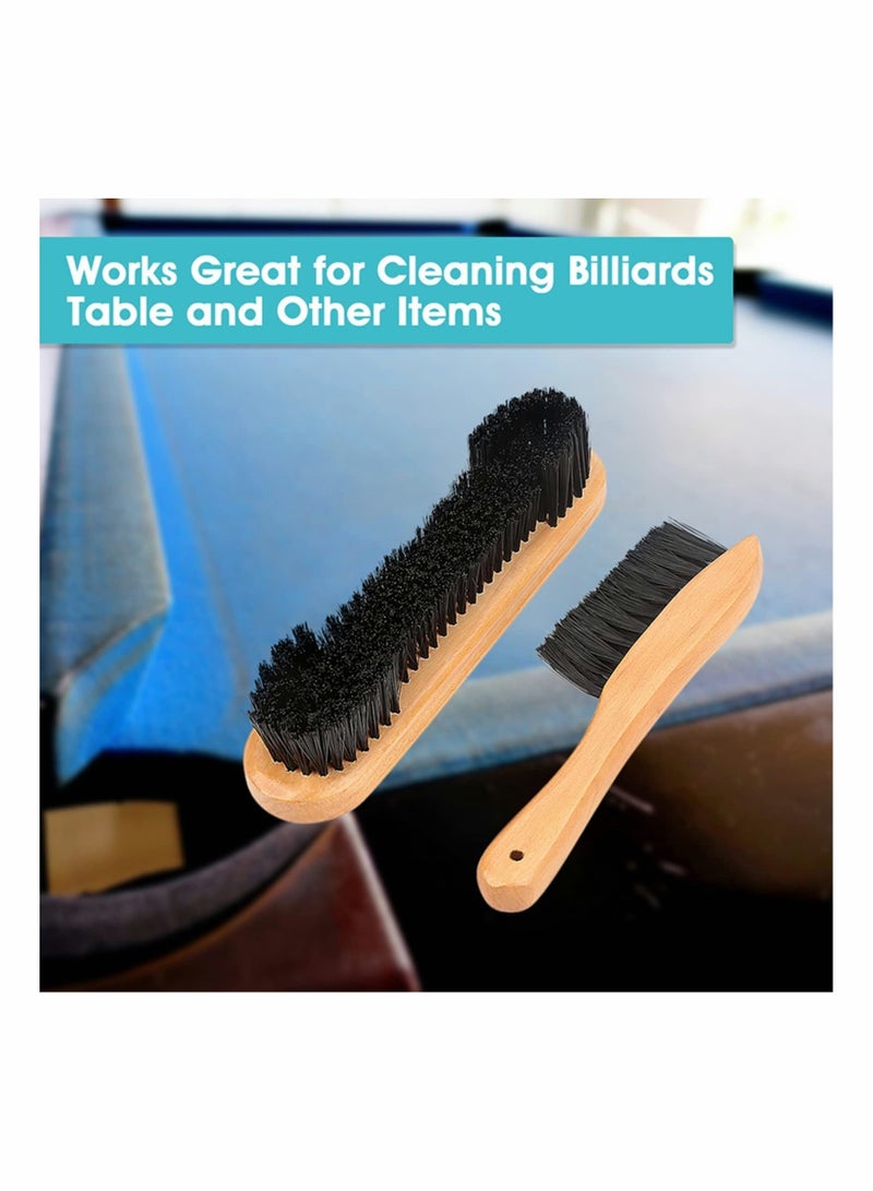 2 Pcs Billiards Pool Table Rail Brush Set,Pool Brush, Snooker Set, Felt, Tables Felt Cleaner Accessories