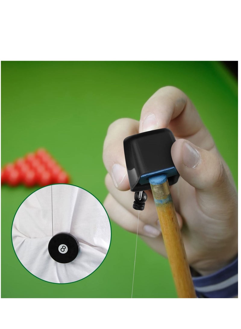 Billiards Snooker Pool Cue Chalk Holder 2 Pieces Retractable Snooker Practical Tool with Belt Clip for Billiards Chalk Tip Holder