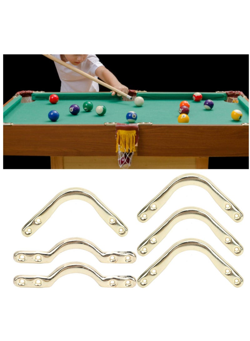 Billiard Pocket Bracket, 6Pcs 4in Pool Table Corner Pocket Brackets Accessories For Billiards Web Net Bags