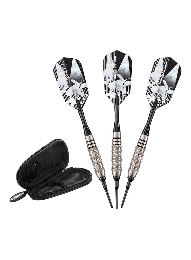 Set Of 3 Soft Tip Darts With Casemaster Storage Case 6.1 x 2.4 x 2.4inch