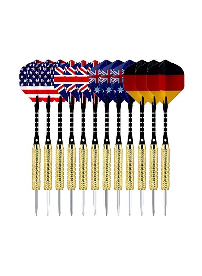 12-Piece Steel Tip Darts Set