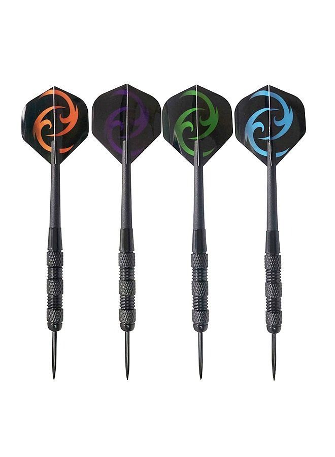 12PCS Steel Tip Darts Set 22 Grams- Professional Darts Steel Tip for Dartboard with Nonslip Iron Barrel, Flights + Gift Case - Darts Metal Tip