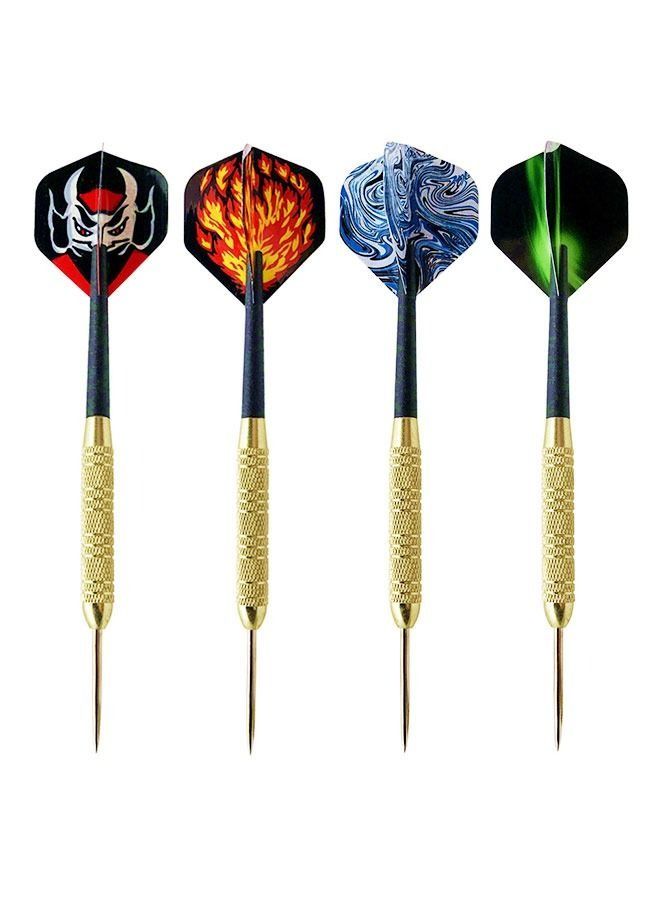 12PCS Steel Tip Darts Set - Professional Darts Steel Tip for Dartboard with Brass Barrels, Flights + Dart Tool  + Gift Case - Darts Metal Tip