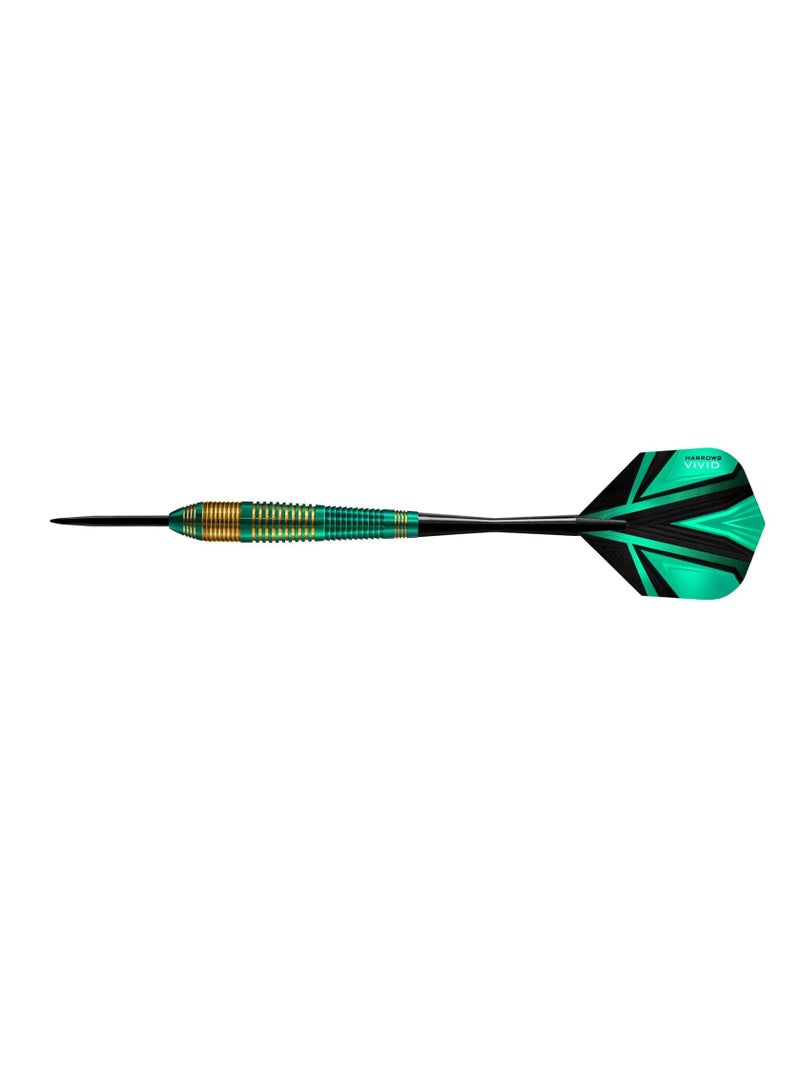 Harrows Vivid Black Brass Steel Tip Darts 22 Grams