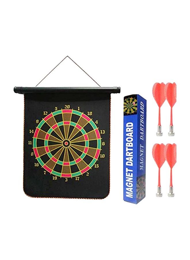 7-Piece Magnetic Double Sided Dartboard With Safety Dart Set