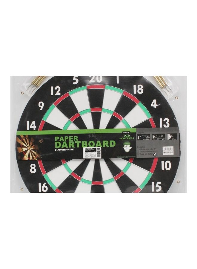 Dart Board Aluminum Frame And 6 Pieces Darts Set 18inch