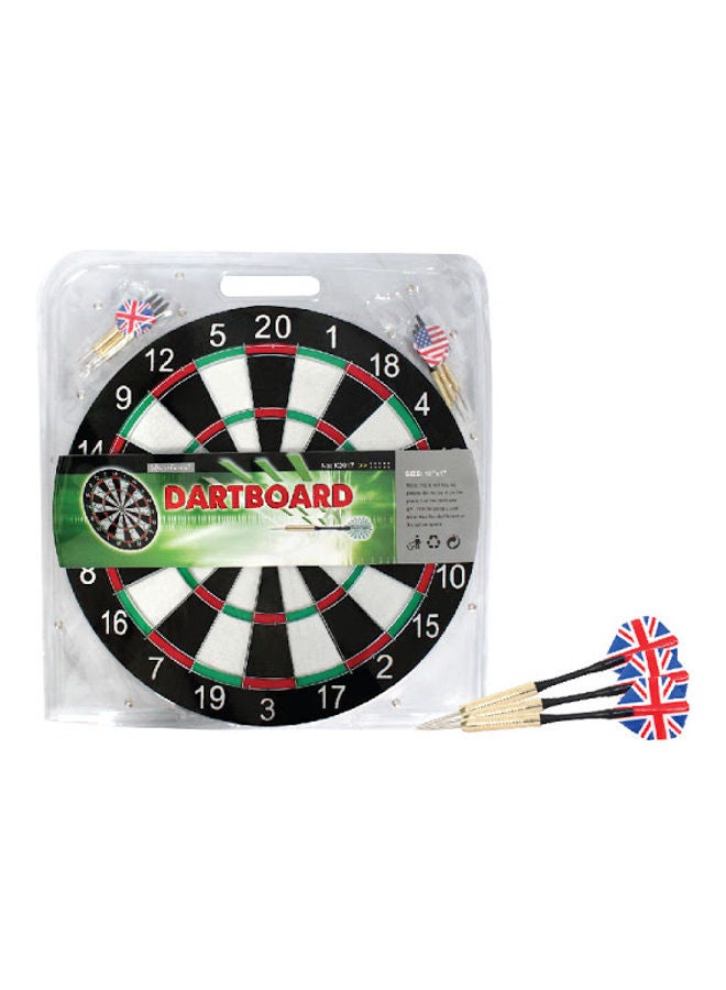 Dart Board Aluminum Frame And 6 Pieces Darts Set 18inch