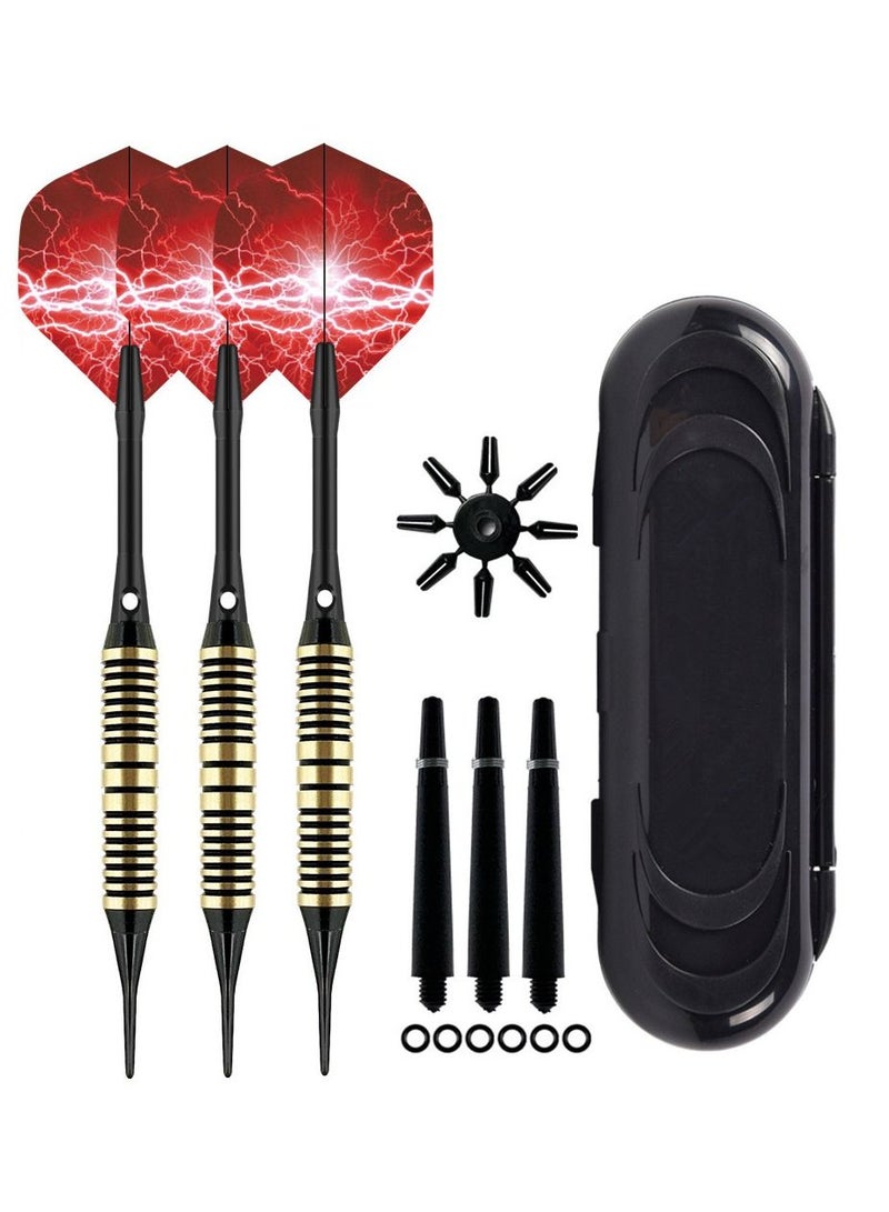 3Pcs/Set Professional Aluminium Alloy Plastic Darts Shaft Tip Flights 20g with Box 14.5*4.8*2cm