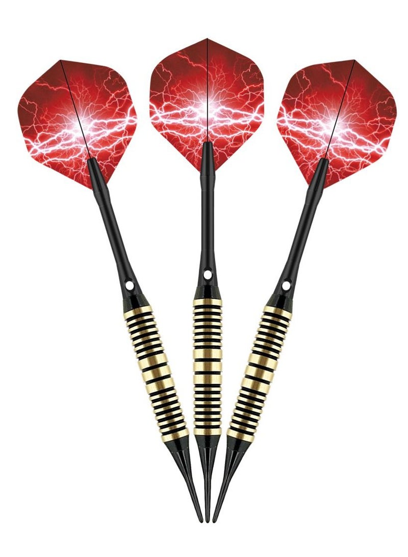 3Pcs/Set Professional Aluminium Alloy Plastic Darts Shaft Tip Flights 20g with Box 14.5*4.8*2cm