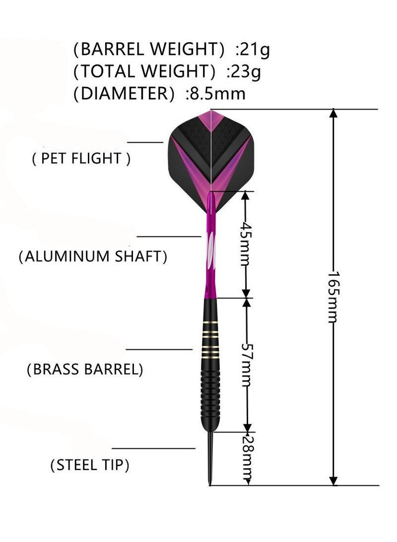 Professional Aluminium Alloy Plastic Darts Shaft Tip Flights with Box 14.5*4.8*2cm