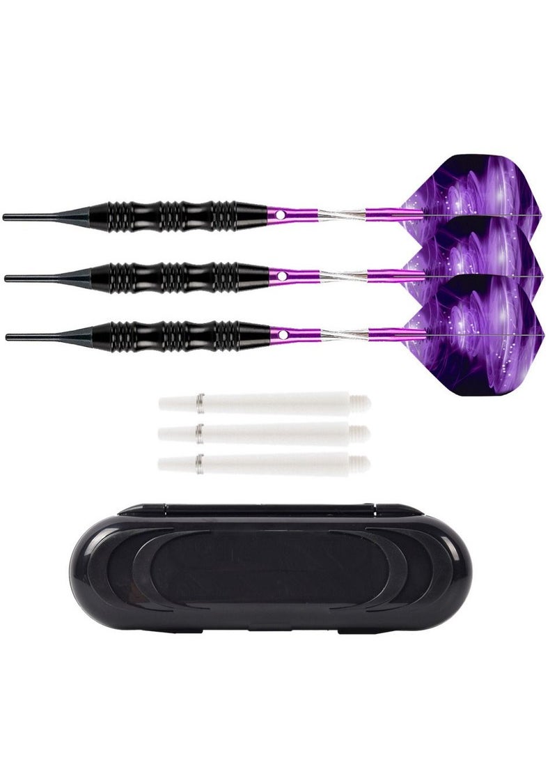 3Pcs/Set Professional Aluminium Alloy Plastic Darts Shaft Tip Flights 22g with Box 14.5*4.8*2cm