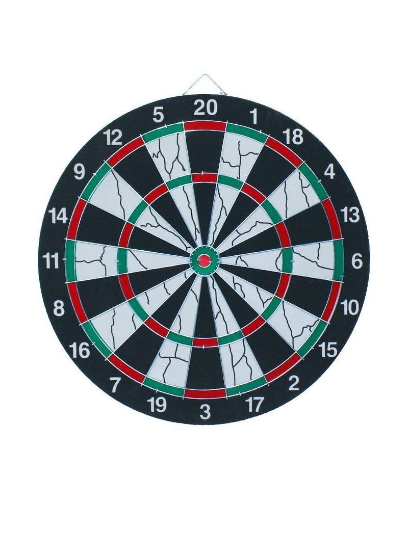 Double Sided Dartboard Game Set For Family, Friends, Couples, Colleagues And Tournaments, High Quality 15 Inch Dart Board With 6 High Quality Darts In 2 Design, Double Sided Game For More Fun