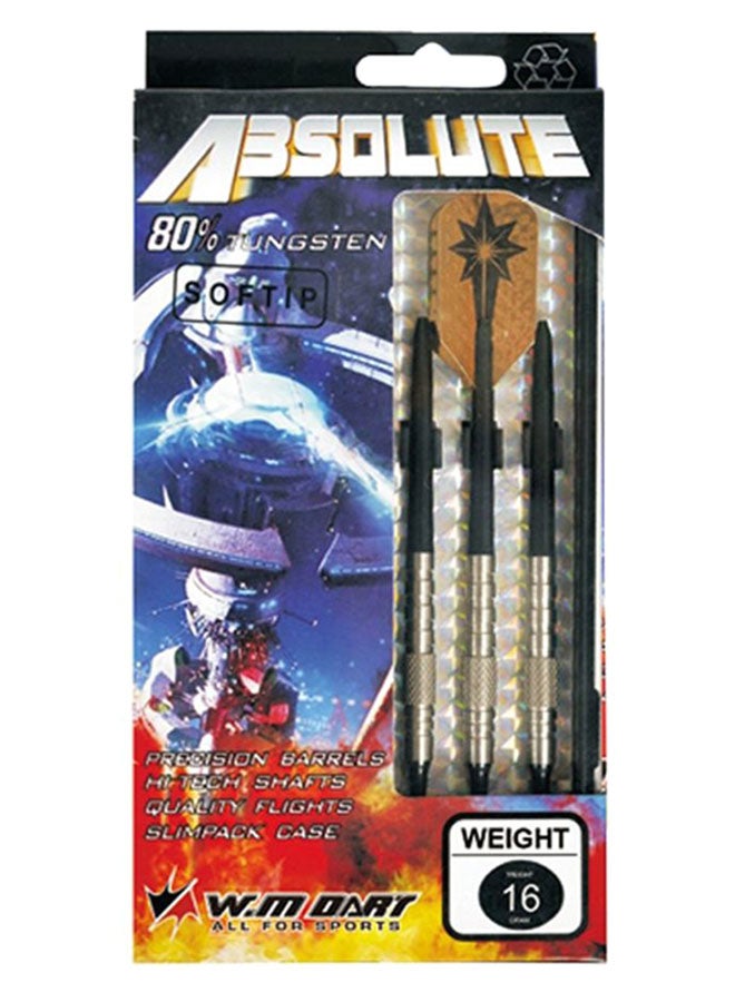 3-Piece Absolute 80% Tungsten Dart Flight 16grams