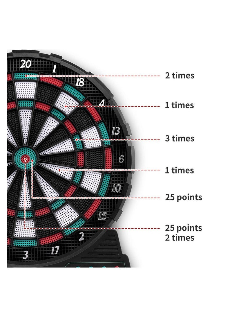 Electronic Automatic Scoring 12 inch Dart Board Set with Music and Sound Reminding LCD Digital Scoring