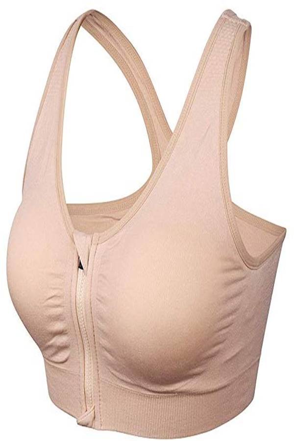 Zip Front Sports Bra