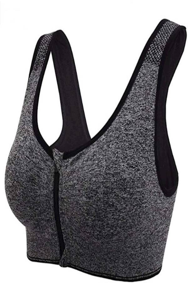 Zip Front Sports Bra