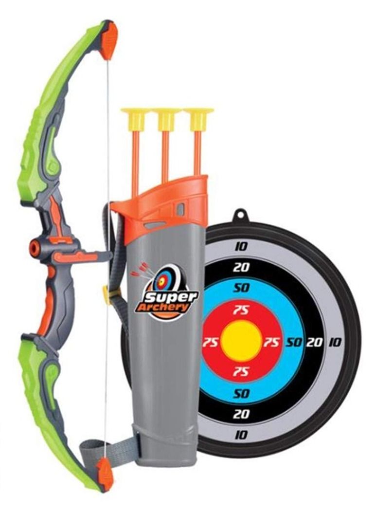 Kids Archery Bow Arrow Toy Set with Targets Suction Cup Arrows and Quiver LED Light Up Function Toy