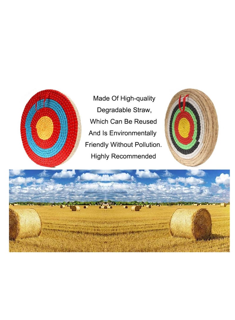 Traditional Solid Straw Round Archery Target Shooting Bow Coloured Rope Target Face Three Layer for Shooting Practice