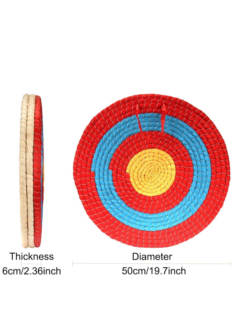 Traditional Solid Straw Round Archery Target Shooting Bow Coloured Rope Target Face Three Layer for Shooting Practice