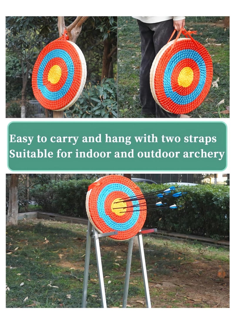 COOLBABY Archery Target 3 Layers 50CM Traditional Solid Straw Archery Target 6cm Thickness Hand-Made Arrows Target for Outdoor Shooting Practice