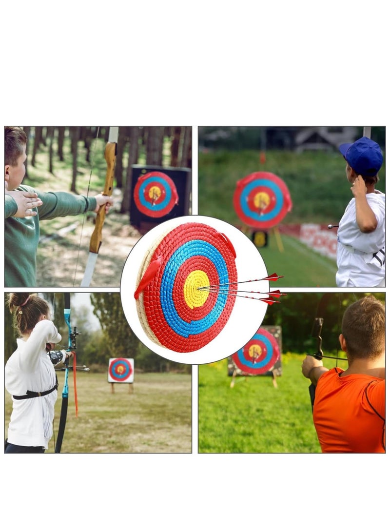 COOLBABY Archery Target 3 Layers 50CM Traditional Solid Straw Archery Target 6cm Thickness Hand-Made Arrows Target for Outdoor Shooting Practice