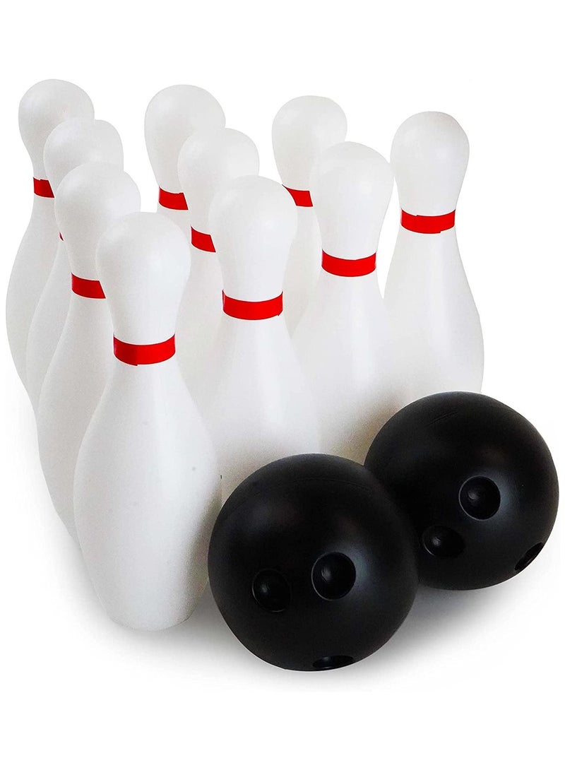 Kids Bowling Set 12 Piece Lawn Bowling Games Set Portable Indoor or Outdoor Bowling Game