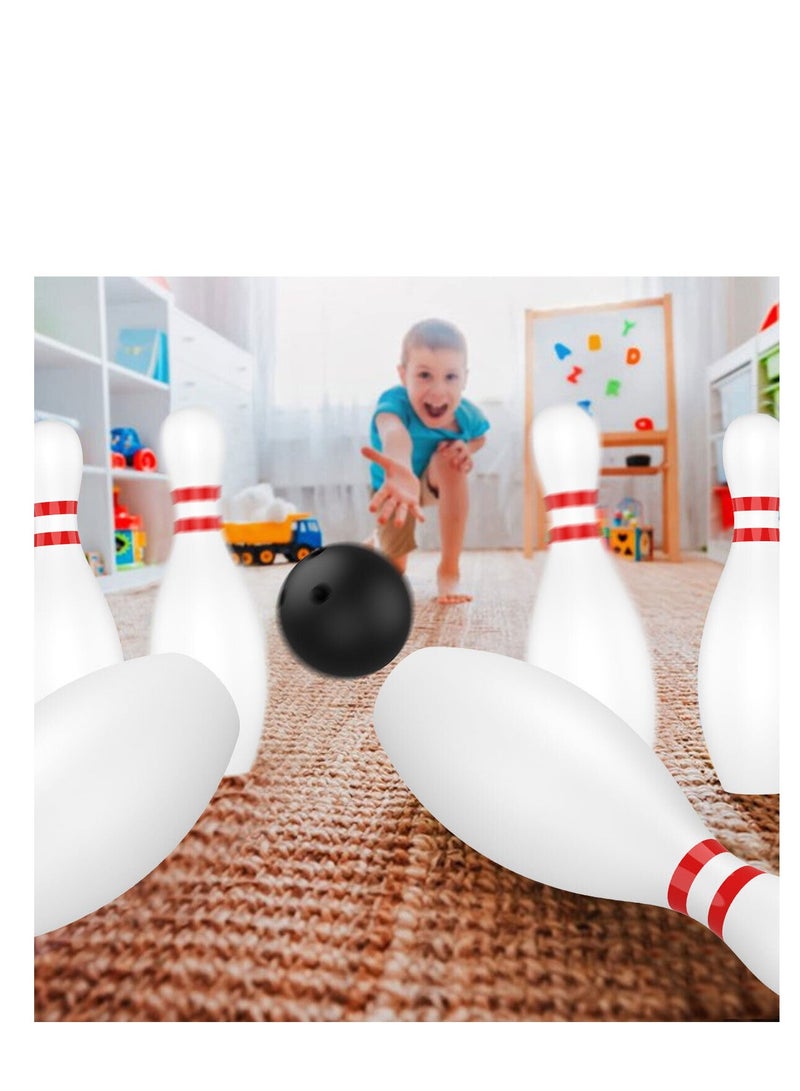 12 Pcs Kids Bowling Set Includes 10 Classical White Pins and 2 Balls Early faIbU