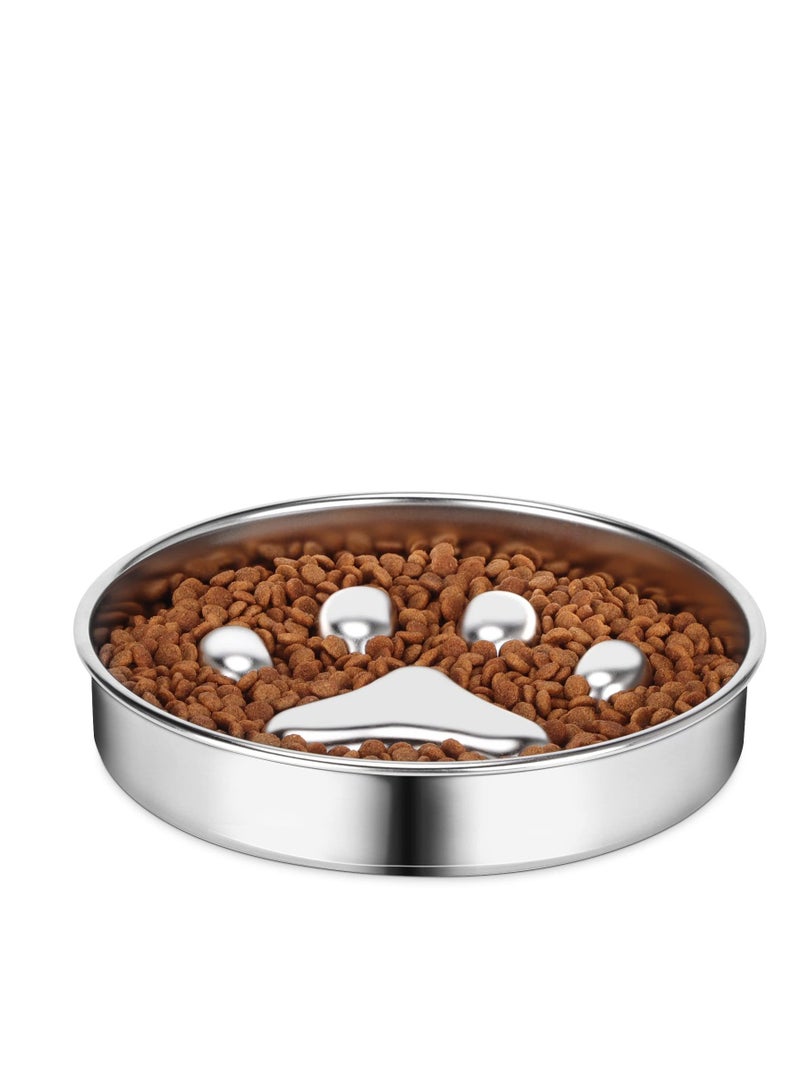 Slow Feeder Dog Bowls 304 Stainless Steel, Metal Food Bowls, Water Bowl for Small & Medium Sized Dogs, Fun Bloat Stop Pet Fast Eaters, Slows Down Pets Eating