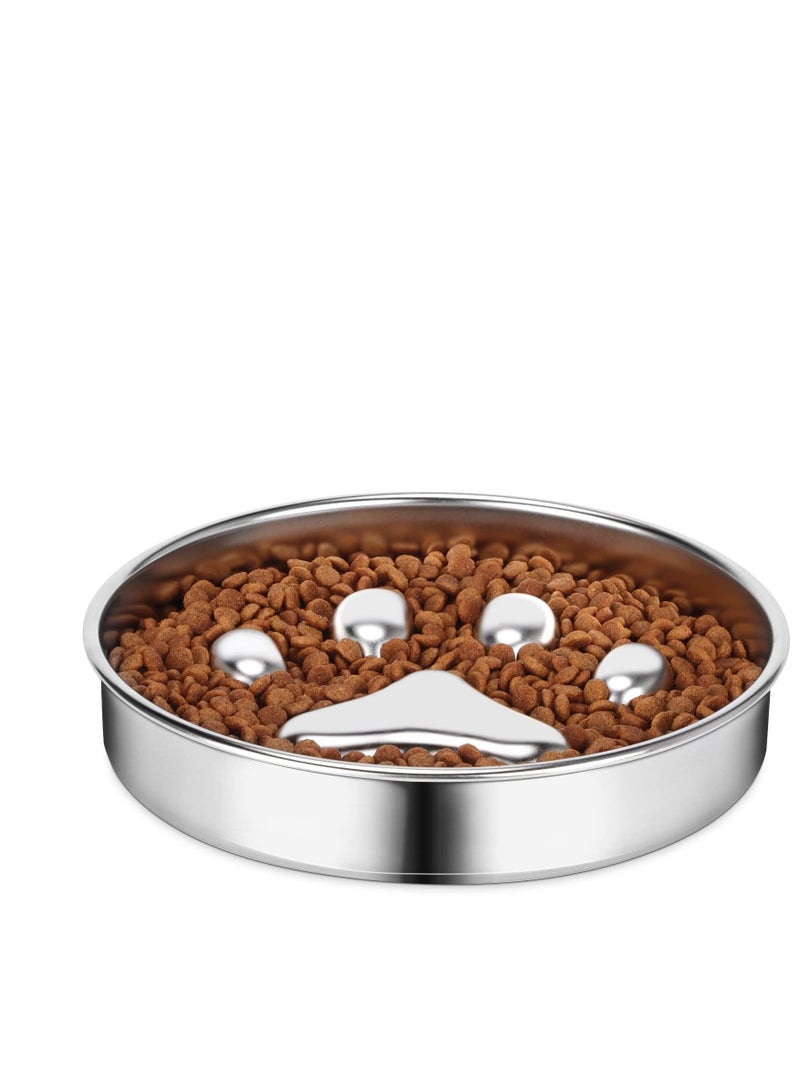 Slow Feeder Dog Bowls 304 Stainless Steel, Metal Food Bowls, Water Bowl for Small & Medium Sized Dogs, Fun Bloat Stop Pet Fast Eaters, Slows Down Pets Eating