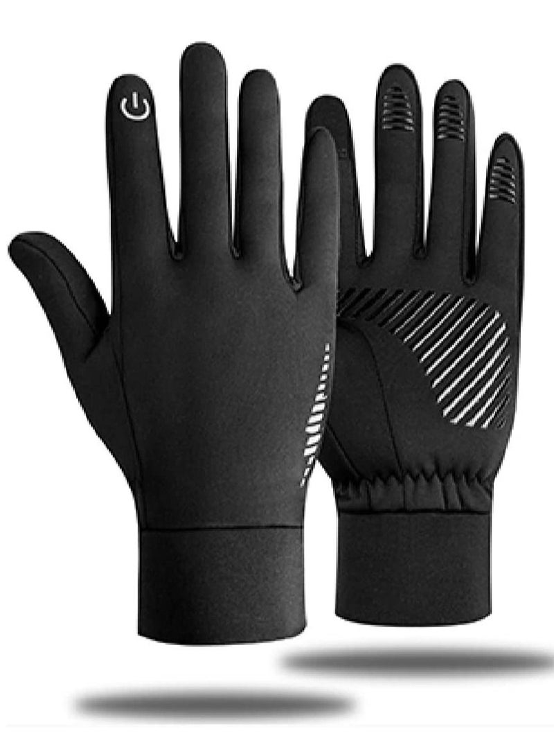 Cycling Gloves Touchscreen Gloves Winter Thermal Gloves Men Women Windproof Anti-Slip Gloves for Running Hiking Bike Riding