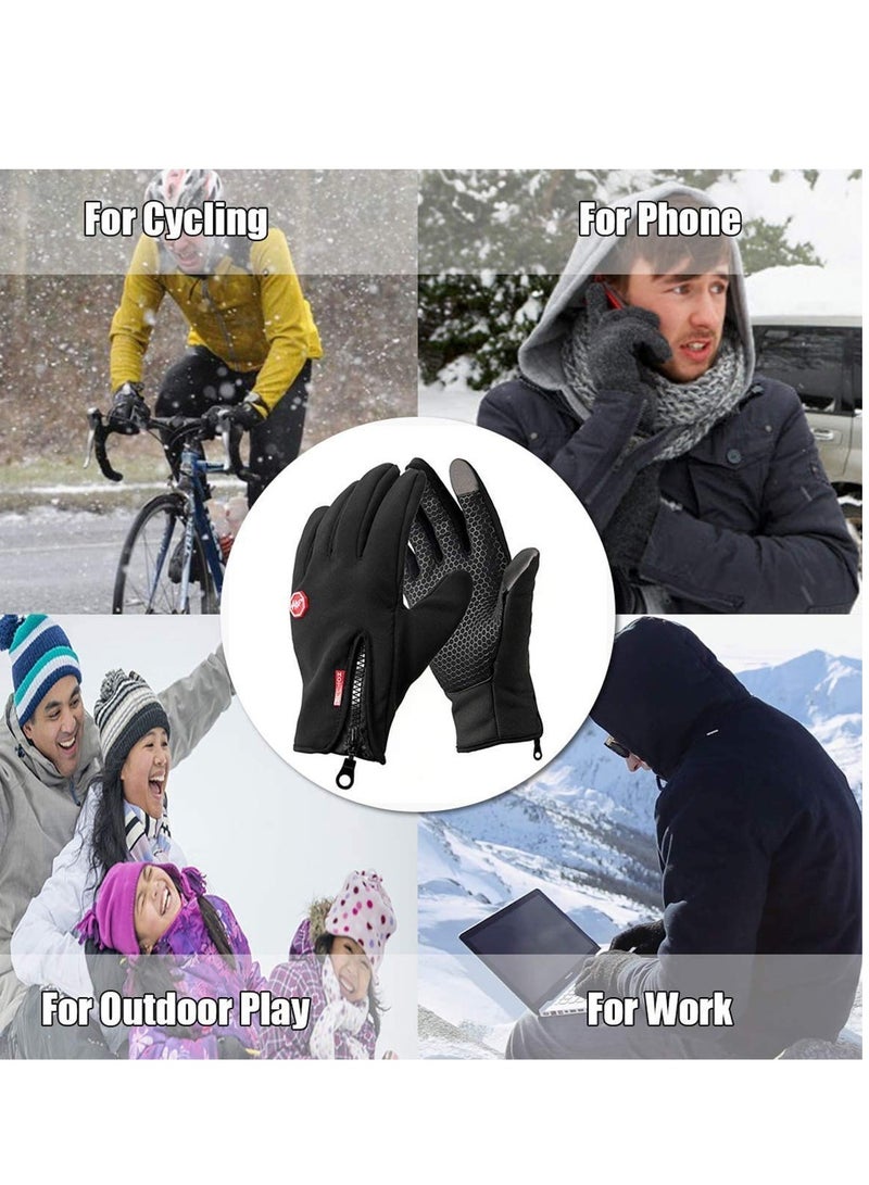 Winter Touch Screen Warm Gloves for Cycling Amazing Thermal Premium Windproof Outdoor Sports Bike Glove Bicycle Padded